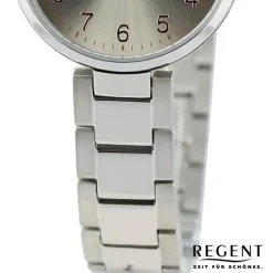 Regent Damen Armbanduhr Analog Metallarmband silber UR2192519