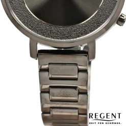 Regent Damen Armbanduhr Analog Metallarmband dunkelgrau UR2252549