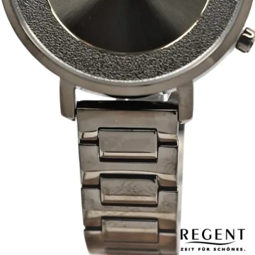 Regent Damen Armbanduhr Analog Metallarmband dunkelgrau UR2252549
