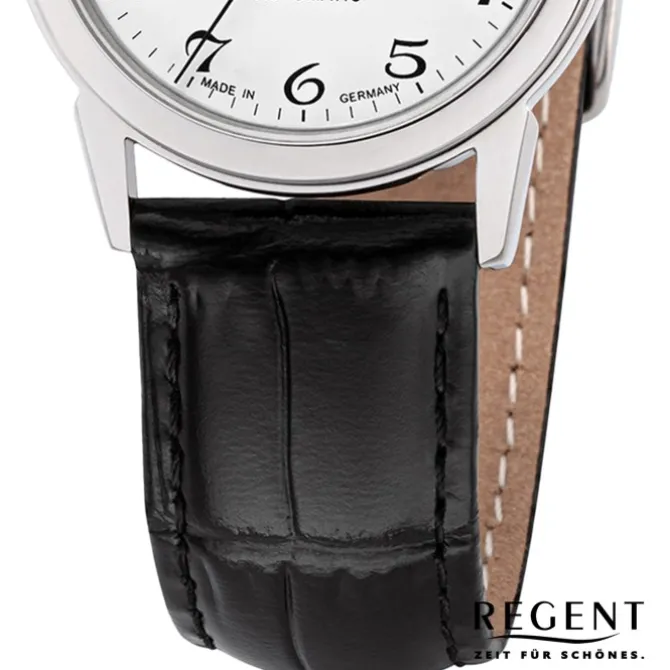 Regent Damen Armbanduhr Analog GM-2114 Automatik Lederband schwarz URGM2114