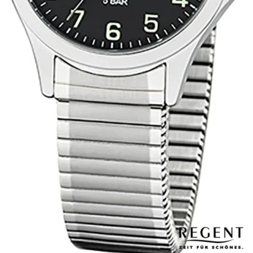 Regent Damen Armbanduhr Analog 2242415 Quarz-Uhr Metall silber UR2242415