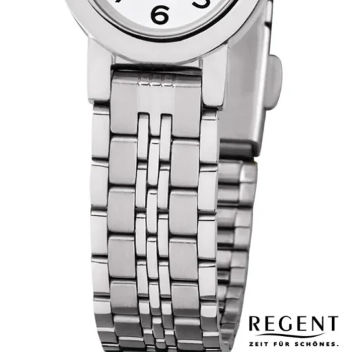 Regent Damen Armbanduhr Analog F-1169 Quarz-Uhr Metall silber URF1169