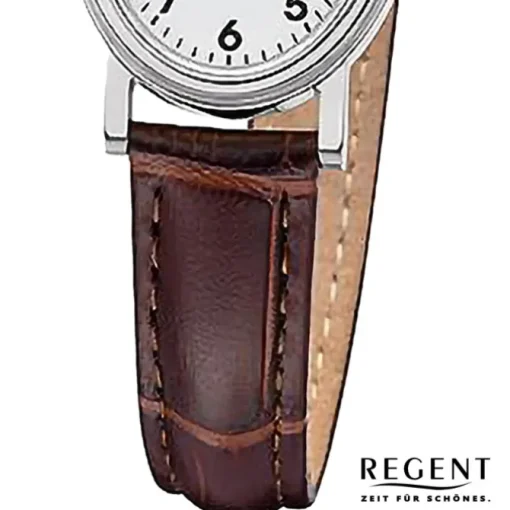 Regent Damen Armbanduhr Analog Lederarmband braun URF1305