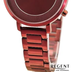 Regent Damen Armbanduhr Analog Metallarmband rot UR2252547