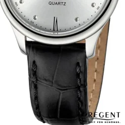 Regent Damen Armbanduhr Analog Lederarmband schwarz UR2114083