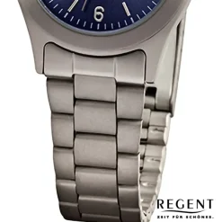 Regent Damen Armbanduhr Analog Metallarmband grau URF1440