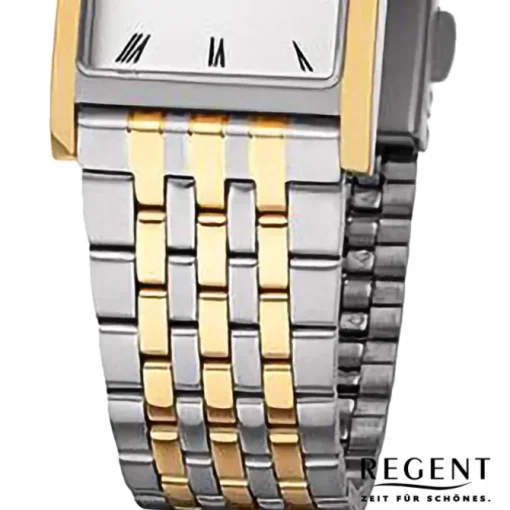 Regent Damen Armbanduhr Analog Metallarmband silber gold URF1332