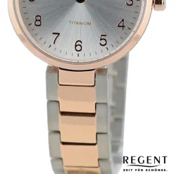 Regent Damen Armbanduhr Analog Metallarmband rosegold silber UR2192518