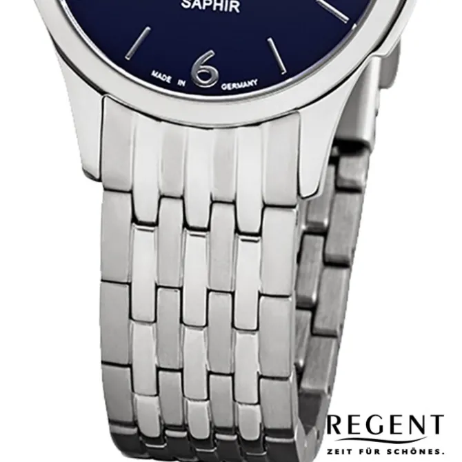Regent Damen Armbanduhr Analog GM-1617 Quarz-Uhr Metall silber URGM1617
