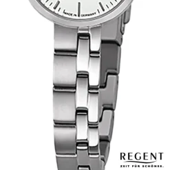 Regent Damen Armbanduhr Analog GM-2123 Quarz-Uhr Titanband anthrazit URGM2123