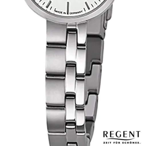 Regent Damen Armbanduhr Analog GM-2123 Quarz-Uhr Titanband anthrazit URGM2123