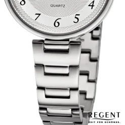Regent Damen Armbanduhr Analog Metallarmband silber UR2254045