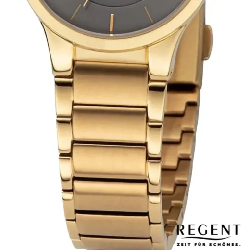 Regent Damen Armbanduhr Analog Metallarmband gold URBA730