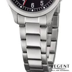 Regent Damen Armbanduhr Analog Metallarmband silber URBA788