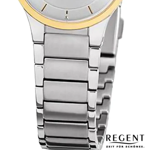 Regent Damen Armbanduhr Analog Metallarmband silber URF1310