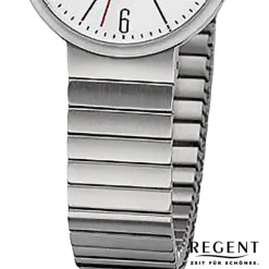 Regent Damen Armbanduhr Analog Edelstahlarmband silber URF1356
