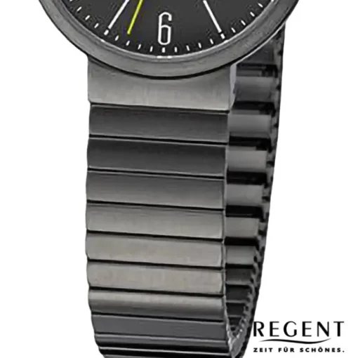 Regent Damen Armbanduhr Analog Edelstahlarmband grau URF1358