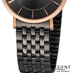 Regent Damen Armbanduhr Analog Metallarmband schwarz URF1492