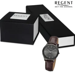 Regent Damen Armbanduhr Analog Lederarmband braun UR2114085