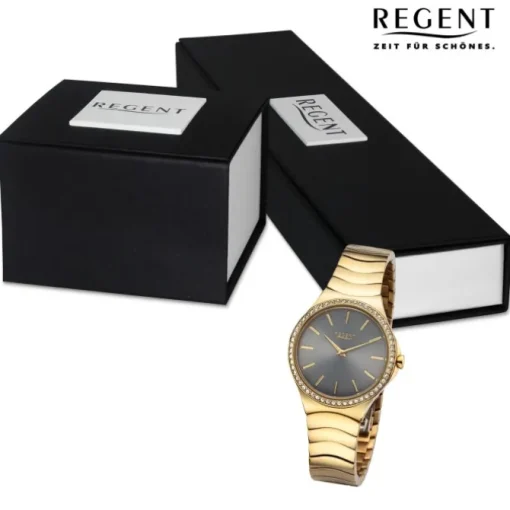 Regent Damen Armbanduhr Analog Metallarmband gold UR2212814