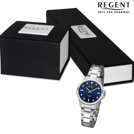 Regent Damen Armbanduhr Analog Metallarmband silber UR2254017