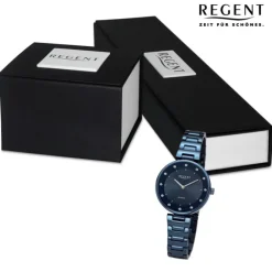 Regent Damen Armbanduhr Analog Metallarmband dunkelblau UR2254041
