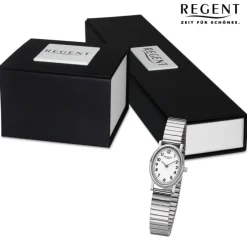 Regent Damen Armbanduhr Analog Edelstahlarmband silber URF1361