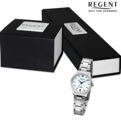 Regent Damen Armbanduhr Analog Metallarmband silber URF1419