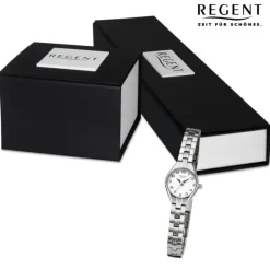 Regent Damen Armbanduhr Analog Metallarmband silber URF1468
