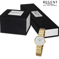 Regent Damen Armbanduhr Analog Metallarmband gold URF1487
