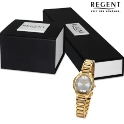 Regent Damen Armbanduhr Analog Metallarmband gold URF1490