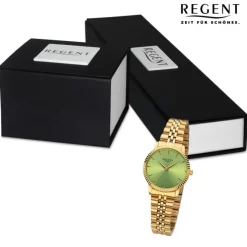 Regent Damen Armbanduhr Analog Metallarmband gold URF1500