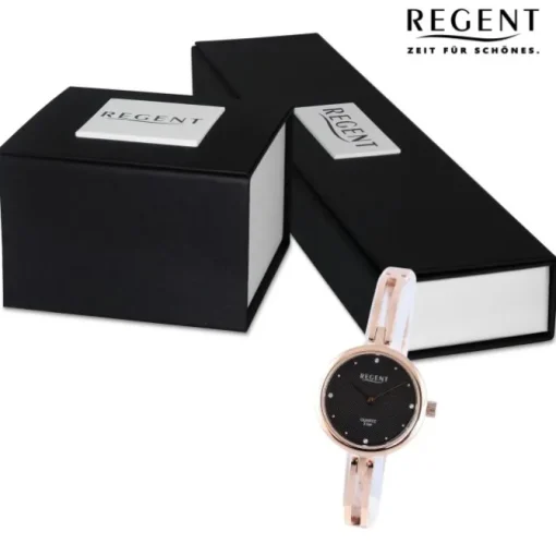 Regent Damen Armbanduhr Analog Metallarmband rosegold UR2214004