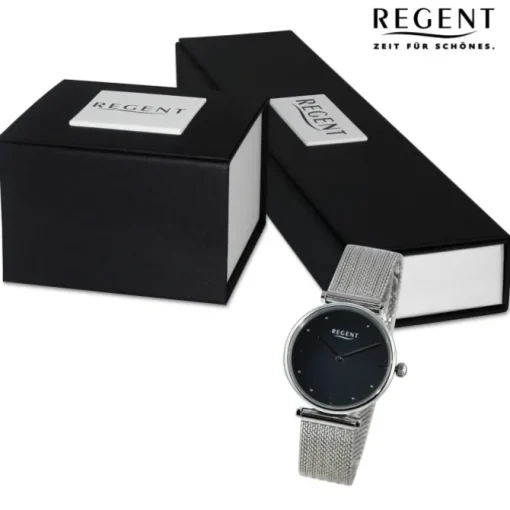 Regent Damen Armbanduhr Analog Metallarmband silber UR2251589
