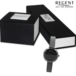 Regent Damen Armbanduhr Analog Metallarmband schwarz UR2252543