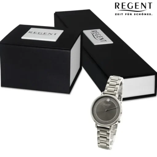 Regent Damen Armbanduhr Analog Metallarmband silber UR2252545