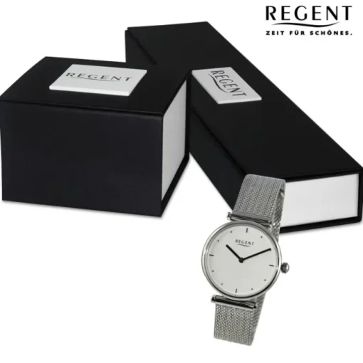 Regent Damen Armbanduhr Analog Metallarmband silber UR2251588