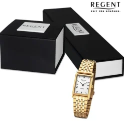 Regent Damen Armbanduhr Analog Metallarmband gold URF1333