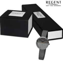 Regent Damen Armbanduhr Analog Metallarmband schwarz UR2252542