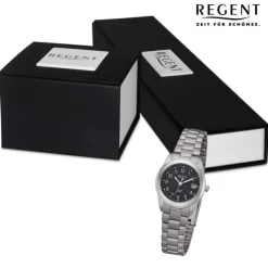 Regent Damen Armbanduhr Analog Metallarmband grau URF1334