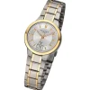 Regent Damen Funkuhr Analog-Digital Metallarmband silber gold URFR271