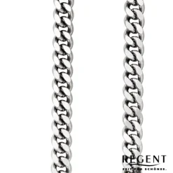 Regent Damen Herren Taschenuhr Kette Flachpanzer 6mm silber URP043