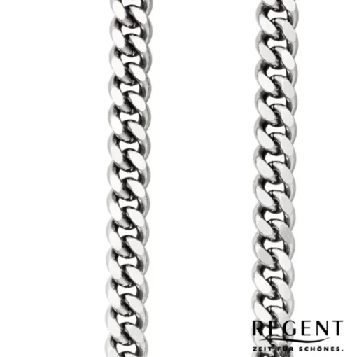 Regent Damen Herren Taschenuhr Kette Flachpanzer 6mm silber URP043