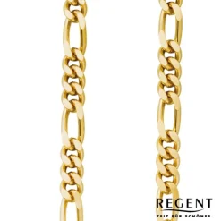Regent Damen Herren Taschenuhr Kette Figaro 5mm vergoldet vernickelt URP048