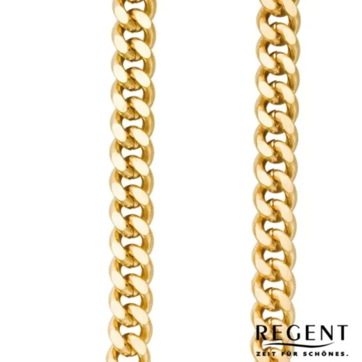 Regent Damen Herren Taschenuhr Kette Flachpanzer 6mm vergoldet vernickelt URP042