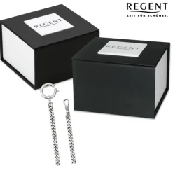 Regent Damen Herren Taschenuhr Kette Flachpanzer 6mm silber URP043