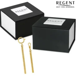 Regent Damen Herren Taschenuhr Kette Flachpanzer 5mm vergoldet vernickelt URP044