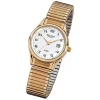 Regent Damen, Herren-Armbanduhr F-894 Quarz-Uhr Stahl-Armband gold URF894