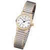 Regent Damen, Herren-Armbanduhr F-889 Quarz-Uhr Stahl-Armband silber gold URF889