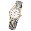 Regent Damen, Herren-Armbanduhr F-461 Quarz-Uhr Stahl-Armband silber gold URF461